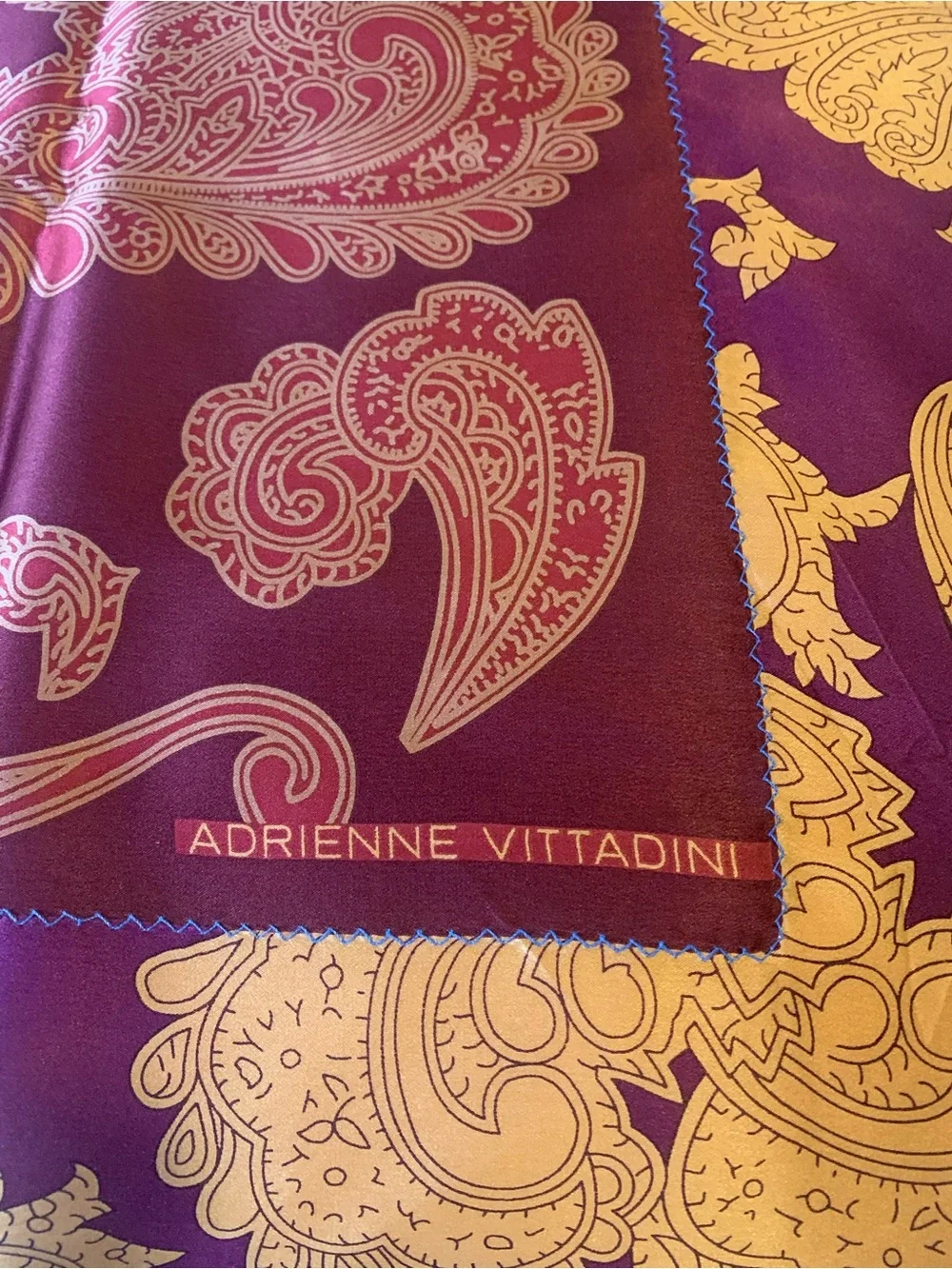 Silk square designer scarves. Bundle of 2-Adrienne Vittadini and Adrienne Landau